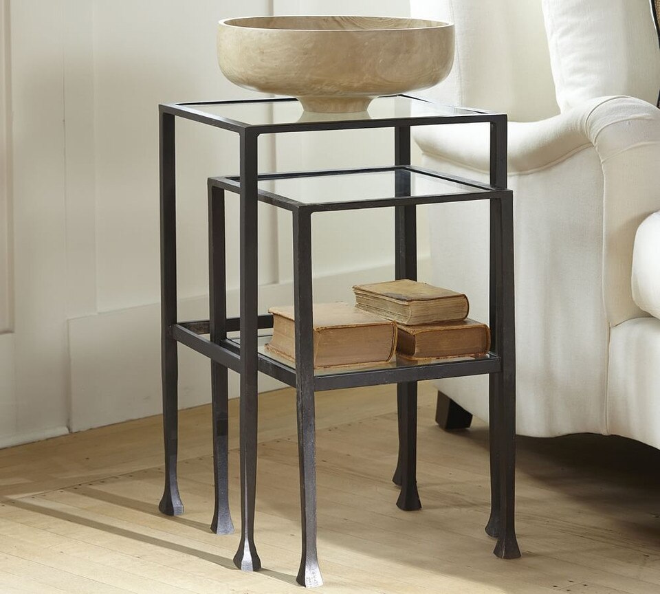Tanner Nesting Side Tables Bronze Finish Pottery Barn Australia